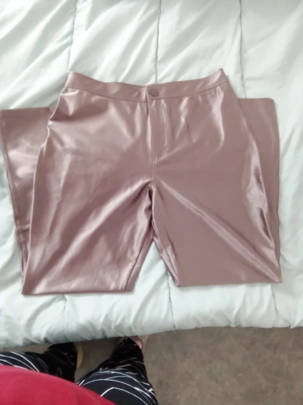 Pantalon stretch legging, bronze brillant.
